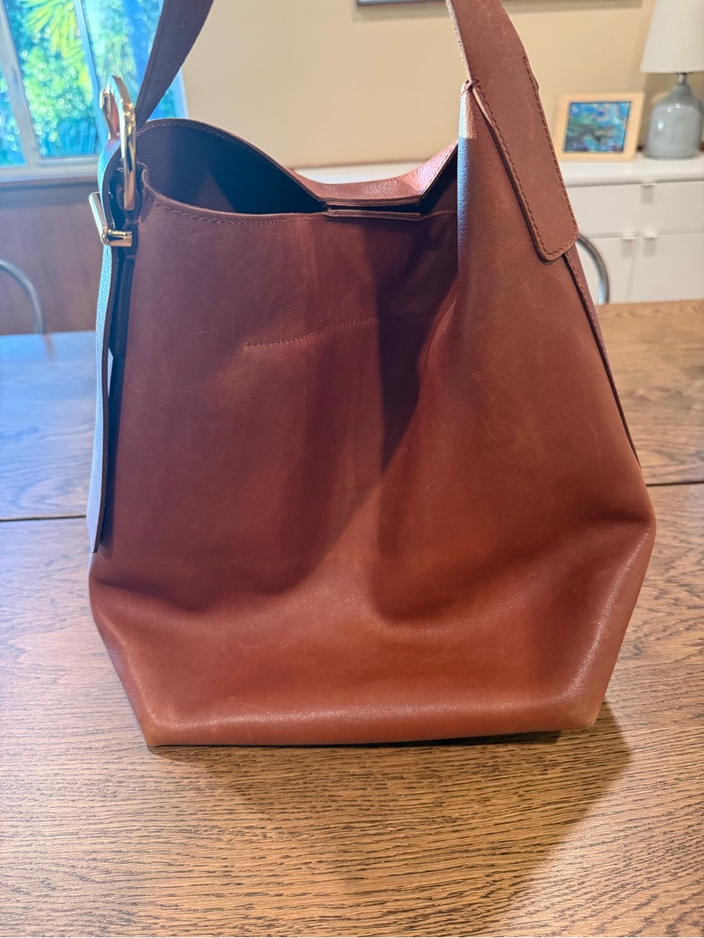 Madewell Classic Brown Leather Shoulder Bag - Picture 2 of 11